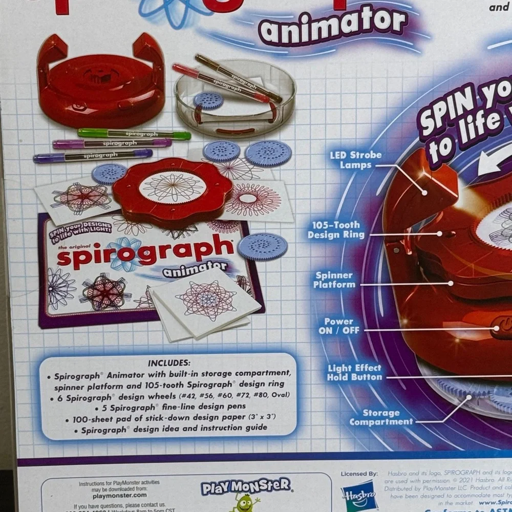 Spirograph Animator - Red Creative Learning Toy SKU0944